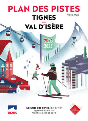 Couverture du Plan des pistes de Tignes - Val d'Isère